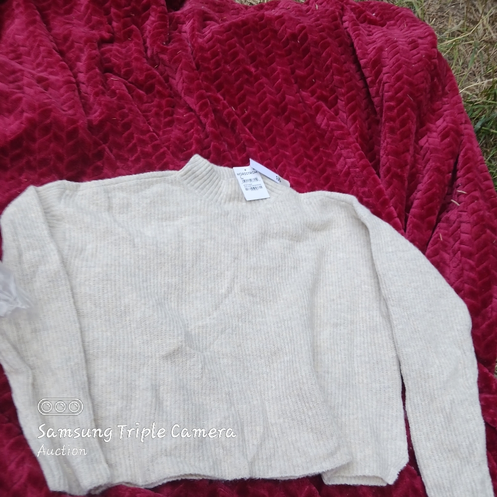 Beige crop top sweater
